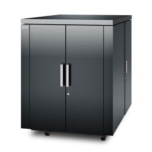 NetShelter CX 18U Secure Soundproof Server Room in a Box Enclosure Shock Packaging Dark Grey