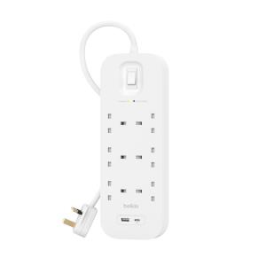 Surge Protection With USB C 6 Outlet
