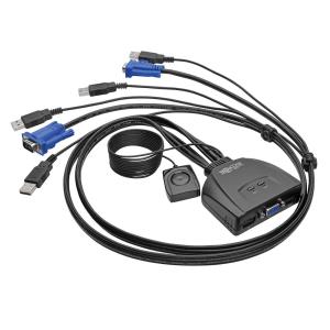 2-PORT USB VGA CABLE SWITCH W CABLES USB SHARING