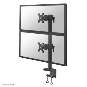 Full Motion Desk Mount (clamp) for two 17-49in Curved Monitor Screens - Black