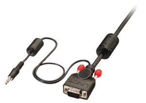 Audio Cable - Premium Svga - Male To Black - Black - 5m