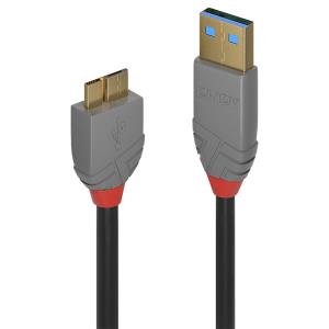 Cable - USB2.0 Type A To USB Micro-b - 3m - Anthra Line